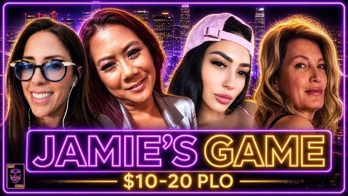 LLCLPokerShow's tweet photo. 🔥JAMIE'S GAME🔥
@LarryFlyntsLL 

Today, enjoy CRAZY $10-20 PLO action!
GAME TIME: 1 PM⏰
📺:https://t.co/GFbr6czItL

⭐️JAMIE⭐️
⭐️JULIA FROM PALMDALE⭐️
⭐️CARLY⭐️
⭐️EVA⭐️
👀SPECIAL GUESTS👀

Come say hi in the chat!😎 https://t.co/Ghnzmw25sx