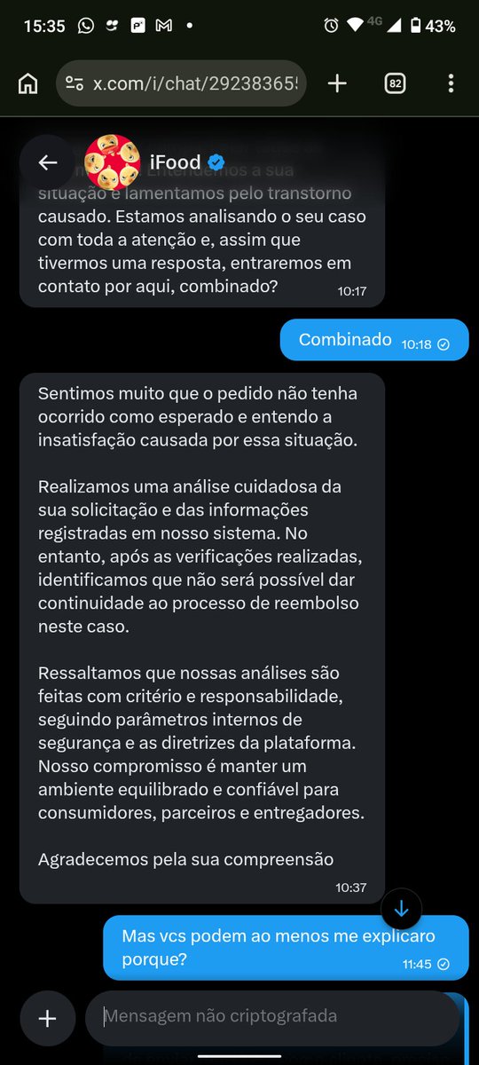 bodanibo's tweet photo. @paodeacucar  vou ter que ir pessoalmente a sua loja pegar as compras que nao foram entregues pois o @iFood nao devolve o dinheiro e não explica o porquê! Não dá pra confiar mais no app nem no atendimento, @ReclameAQUI ja foi acionado. https://t.co/tXZkf0SHYQ