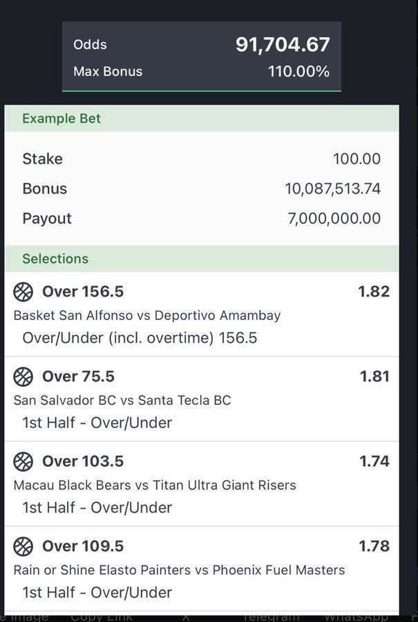 SURETIPSzbp's tweet photo. Midnight basketball   Tips 🏀🙏🏾

92K odds 🏆✅

If u have 300 naira 🤩
play this game u are multi millionaire 💰 

Flex 💪 &amp; edit ✍️ 🤯

Code here 👉🏾 https://t.co/DI0PdQG9IW

Sporty go pay us millions 💯 https://t.co/XKKj8mqpat