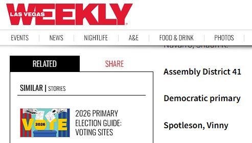 vinnyspot's tweet photo. Excited to announce the endorsements from @uawregion6 and @lasvegasweekly #winwithvin https://t.co/5NpLfVrLeQ