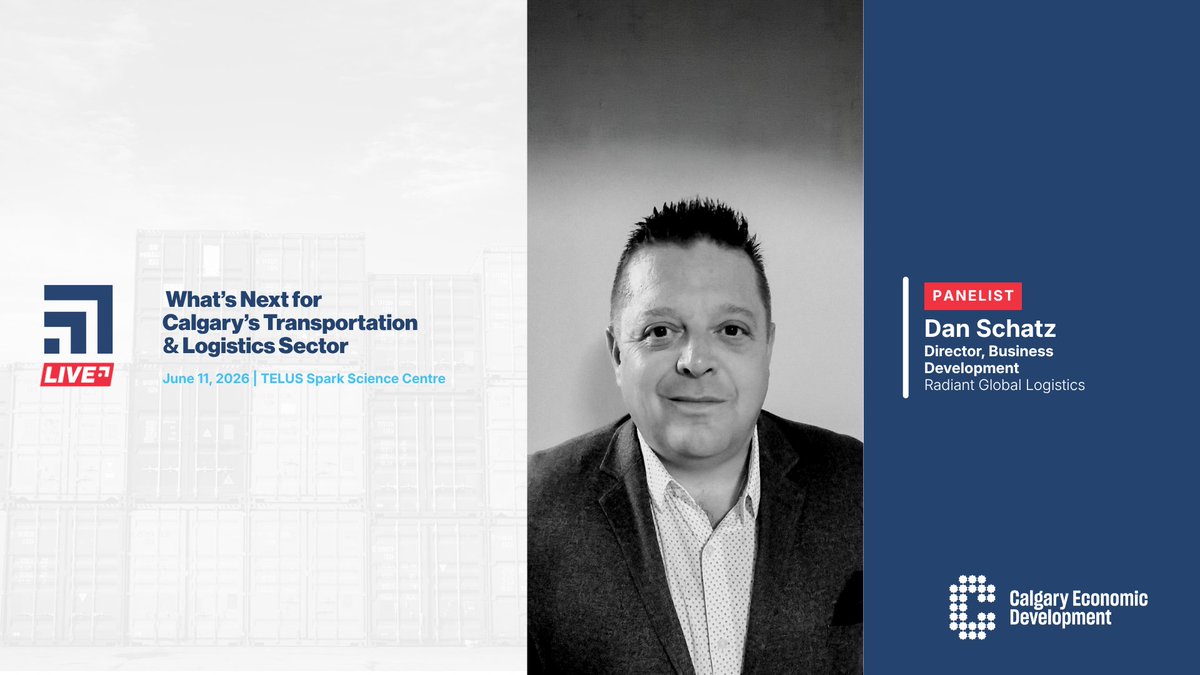 calgaryeconomic's tweet photo. @CPKCrail Tickets for this edition of Uplook LIVE are now sold out, but stay tuned for our recap, where we’ll share top takeaways from the event. 🚚 In the meantime, you can learn more about Calgary’s transportation &amp; logistics sector ➤ https://t.co/mdmQbC04vj
#BlueSkyCity #UplookLIVE https://t.co/gFnr2cZpaM