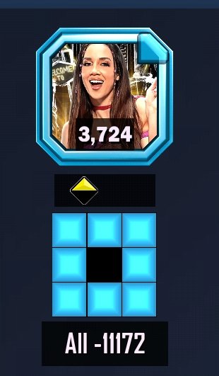 FUNKYT0WN49's tweet photo. So many people are complaining about how "hard" the boom part of the quest is. It's EASY.... you don't need to win the bout. So just use a card that does damage to ALL and take out your own cards too. Like the image below #wwesupercard https://t.co/rFh3sb3n9F