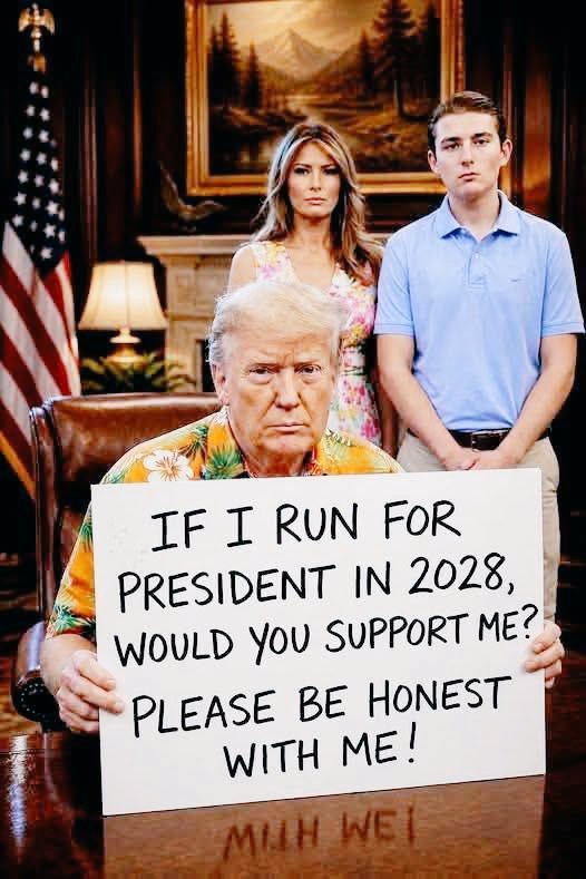 0KelvinmcCarthy's tweet photo. Trump’s dropping the ultimate 2028 question! Would YOU support his comeback? 👀
Be brutally honest below 👇
#Trump2028 #ElectionTalk https://t.co/ATg1n8xByY