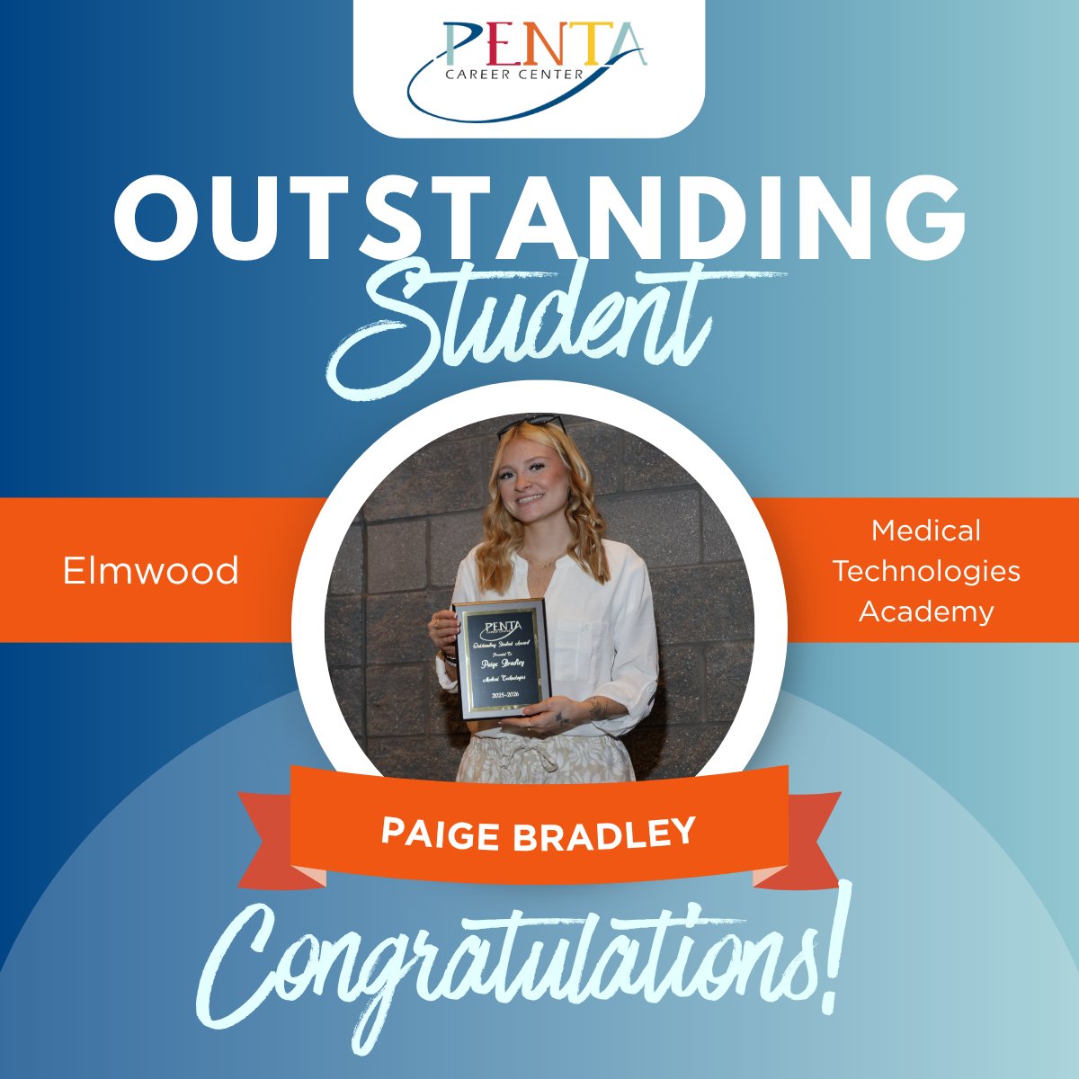 pentacareerctr's tweet photo. We’re proud to recognize another group of exceptional students as part of our 2026 Penta Outstanding Students series! 🌟

Congratulations to Gloriann Edwards (Culinary & Hospitality Services), Iris Hosey (Medical Technologies Academy), Mackenzie Bennett (Dental Assistant), and Paige Bradley (Medical Technologies Academy) on this incredible achievement. Through their hard work, leadership, dedication, and passion for their chosen fields, these students have distinguished themselves both in the classroom and through hands-on learning experiences.

Their commitment to excellence is preparing them for bright futures in healthcare, hospitality, and beyond, and we are excited to see all they accomplish in the years ahead. Congratulations! 👏

#PentaPride #SuccessReady