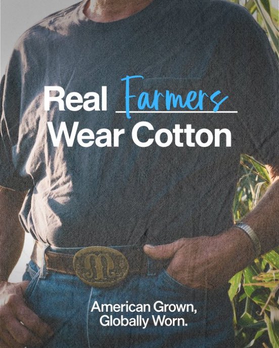 SterlingTerrell's tweet photo. Real Farmers Wear Cotton.
Nice. https://t.co/SBXSD3mbro