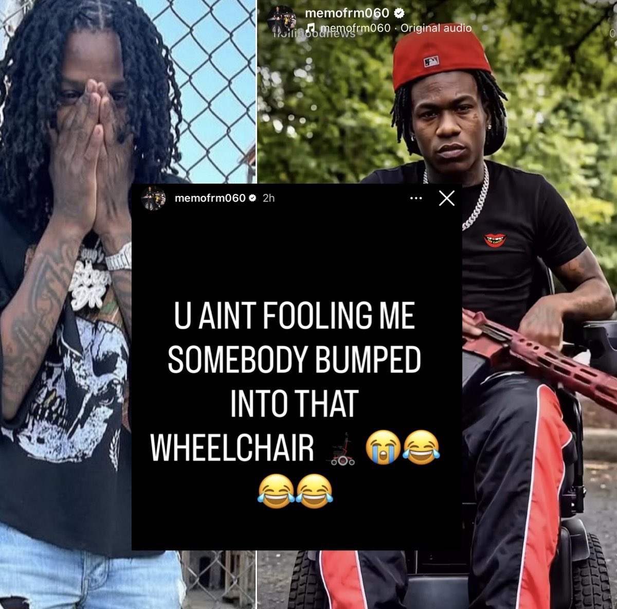 SaycheeseDGTL's tweet photo. Memo600 reacts after Ben10 posts video showing movement in his legs as he continues recovering https://t.co/518pBWwjka