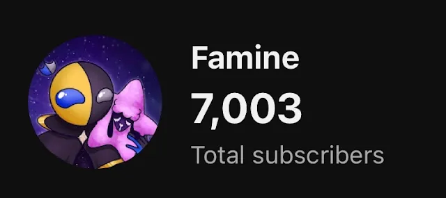 FamineMinecraft's tweet photo. Thanks so much for 7k omg, i'm working on my next project already and its going to be super cool, i have other smaller things planned for fun too and if you'd like to be in the loop dont forget to join the discord! https://t.co/D1P4bl0ACB https://t.co/WvcC7kvtM8
