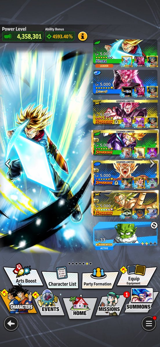 Gyro_10's tweet photo. Tried both of these setups for the GB’s  to see which one I liked more and honestly… Trunks did way better than I expected 😭 Nobody ever lets Broly transform and it comes to a point 

NOT saying Trunks is better, he just felt more consistent 
#DBLegends https://t.co/knZB0bpLVT