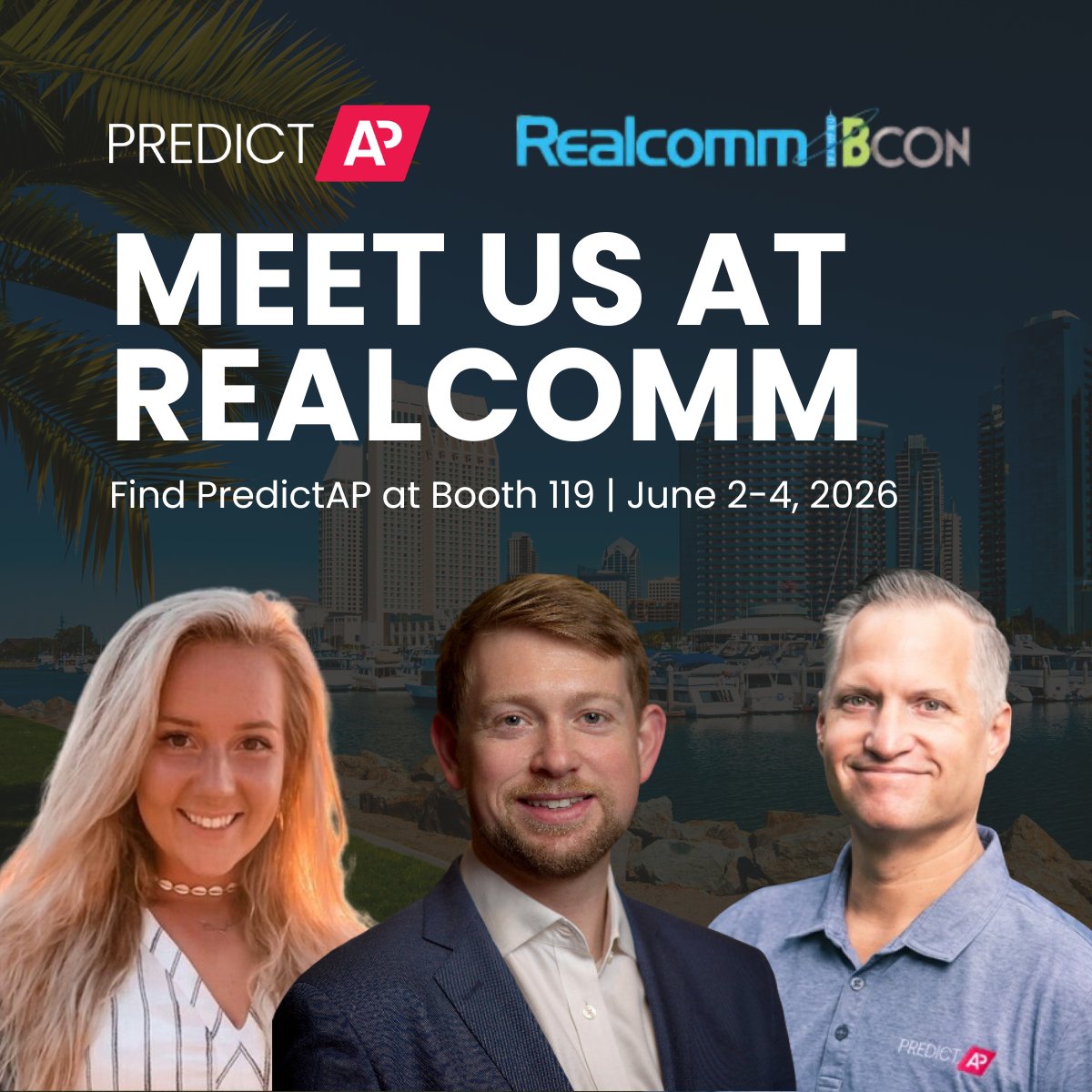 PredictAp's tweet photo. We're excited to kick off June at #Realcomm!
From June 2-4, a lot will be happening at Booth 119 — including exclusive demos of our latest product (coming soon). Scroll to find out what the PredictAP team will be up to on-the-ground. https://t.co/WBlkdMzFpT
