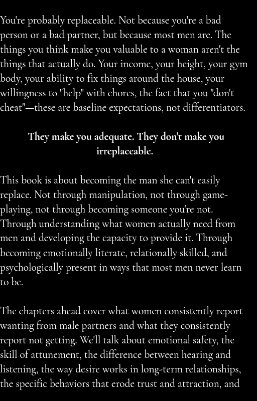GabbyRyan_VIP's tweet photo. Most men are replaceable.
Not because they’re bad — because they’re average. Predictable. Emotionally absent. Easy to forget.

This book is about becoming the man she actively fights to keep — through presence, emotional depth, confidence, and relationship psychology👇🏾👇🏾👇🏾👇🏾👇🏾👇🏾 https://t.co/xtLnBwotc5