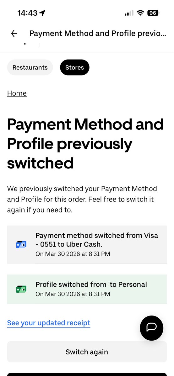 BernieLynch3rd's tweet photo. @Uber_Support For over a month I've tried to correct the payment on my Uber Eats order from March 17, 2026 ($30.80). I had over $40 in Uber Cash but accidentally used my company credit card. Your support team acknowledged the error multiple times in April, gave me steps I followed, but the switch was never processed.

My requests have fallen on deaf ears. My only remaining option is disputing with my credit card company.

Please escalate and fully reverse the $30.80 charge to my credit card.

Screenshots attached.