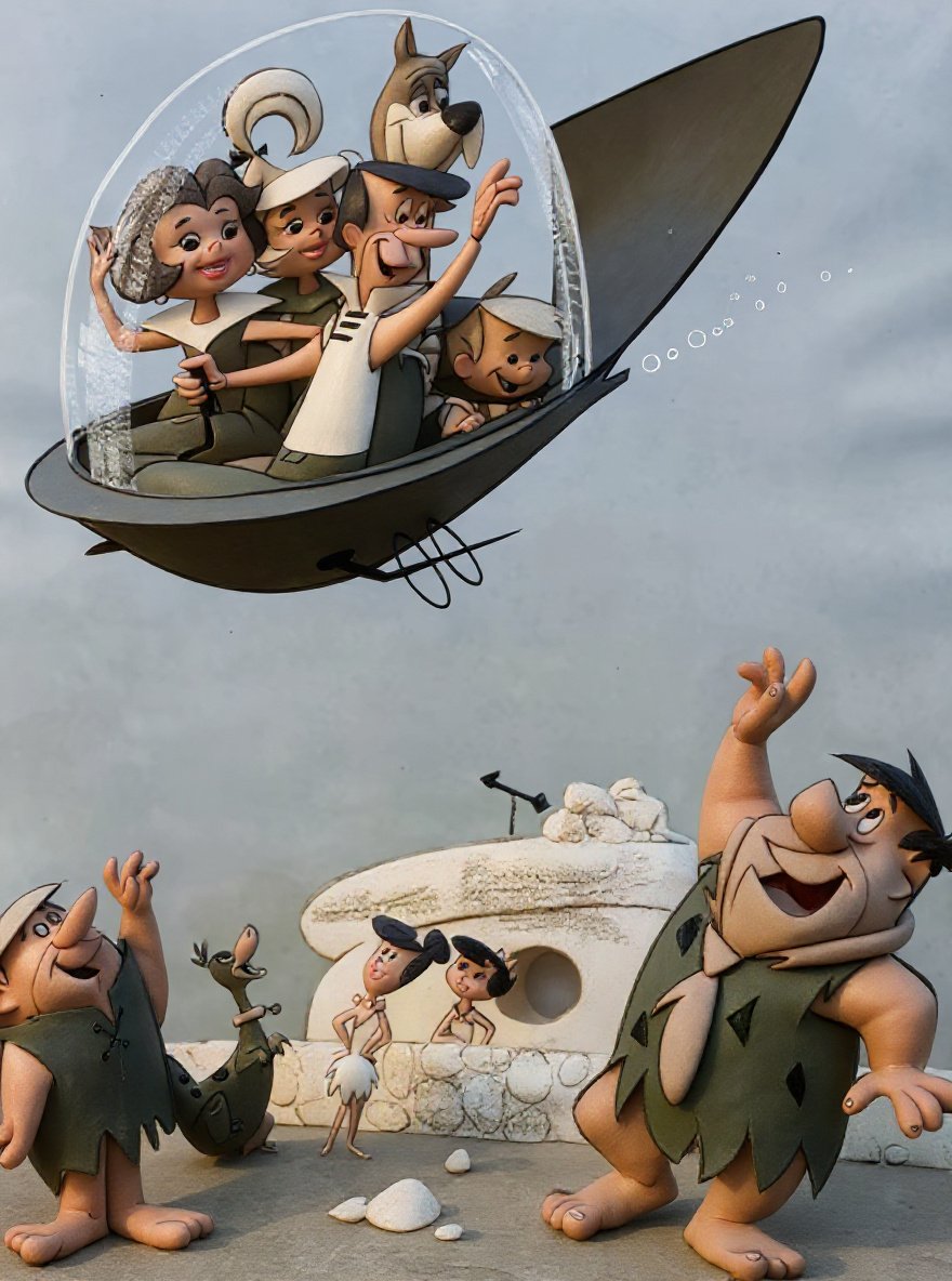 TVTOYMEMORIES's tweet photo. BEDROCK NEWS
BREAKING NEWS
Fred Flintstone & Barney Rubble have reported a First Encounter of the Third Kind. They reportedly saw a family of space aliens waving at them. The aliens even told them their names - The Jetson family
Bedrock natives are laughing
#Flintstone #Jetson https://t.co/EGiJ1hcNJ2
