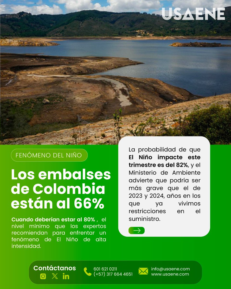 USAENE's tweet photo. El cambio climático no espera, y Colombia tampoco puede hacerlo. 🇨🇴⚡

Próximamente te compartiremos acciones concretas que hogares, empresas y entidades pueden aplicar hoy. Porque si todos aportamos un poquito, Colombia no se apaga.

#FenómenoDelNiño #EmbalsesColombia https://t.co/OXl5bNokSw