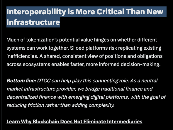 ARiHBARi's tweet photo. 🚨THERE YOU HAVE IT: @THE_DTCC JUST STATED THAT @CHAINLINK INTEROP IS SIGNIFICANTLY MORE IMPORTANT THAN ANY NEW SHINY BLOCKCHAIN🚨

$LINK https://t.co/o6UrhcySFt