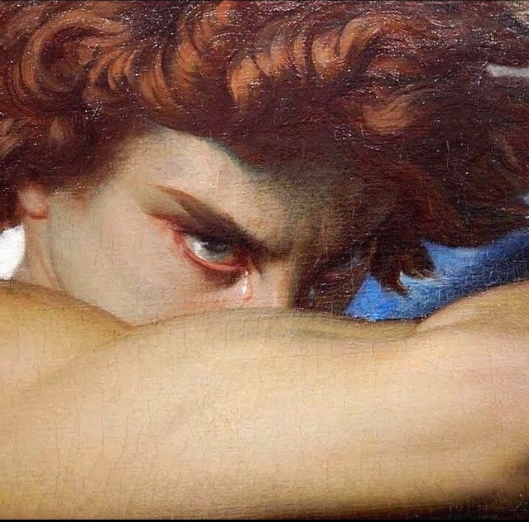 Butt_xox's tweet photo. My cat looking like the Fallen Angel painting might be my alltime favorite photo of her https://t.co/fGqzVHJaR0