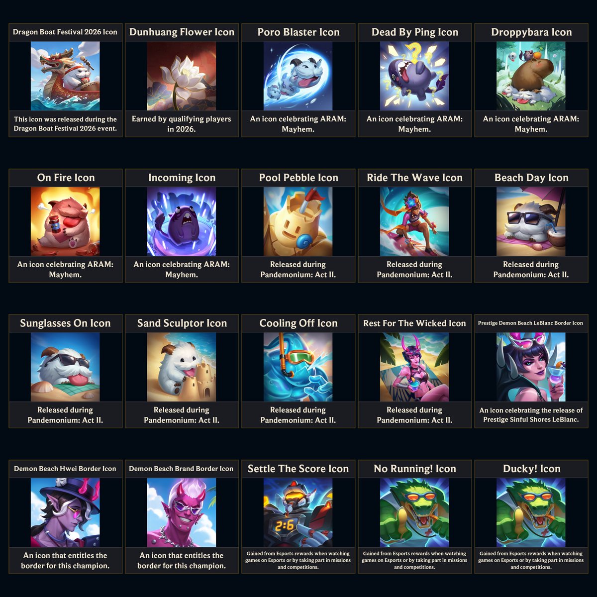 SkinSpotlights's tweet photo. New Emotes &amp; Icons added this PBE https://t.co/CVTP84J5Aa