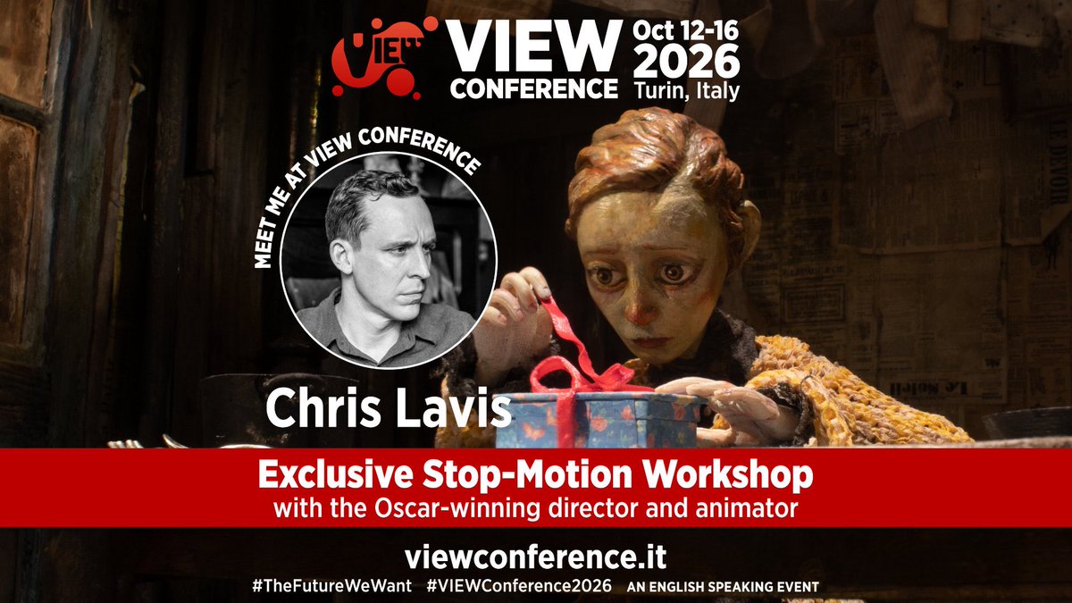to_megutierrez's tweet photo. @ViewConference announces that 
Oscar-winning filmmaker, #ChrisLavis, is a confirmed speaker #viewconference2026

https://t.co/M3LV7RdBmJ

#animation #stopmotion #vfx #games #ai #film #filmmaking #cgi #realtime #vr #ar #xr #mr #virtualproduction #generativeai #storytelling #art https://t.co/CWuHCOLuxV