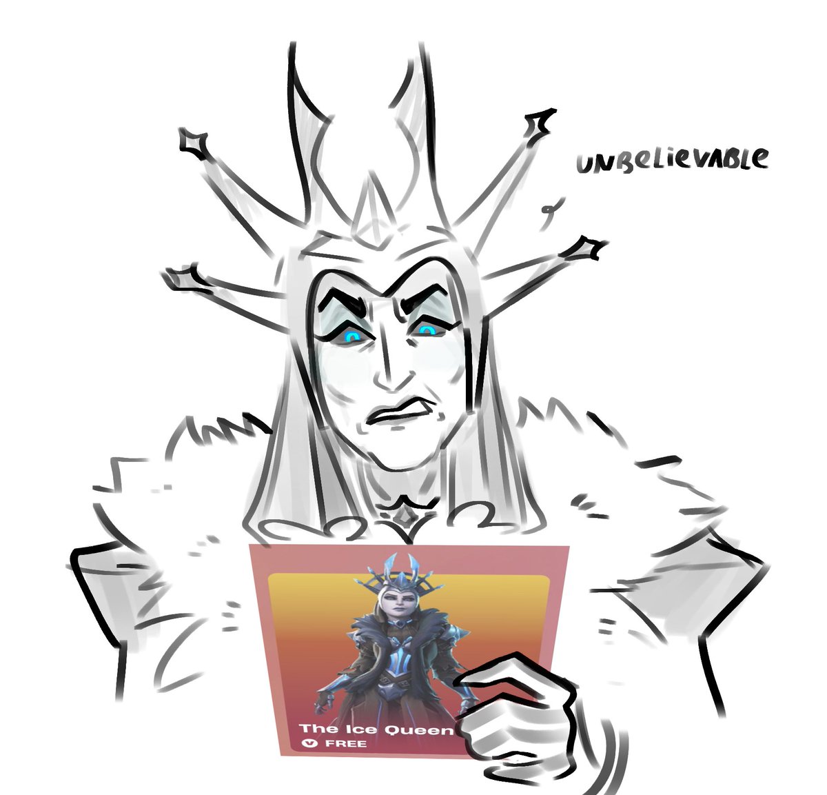 EmilPulsar's tweet photo. Ice Queen you are priceless darling #FortniteArt https://t.co/tYESEZThu8