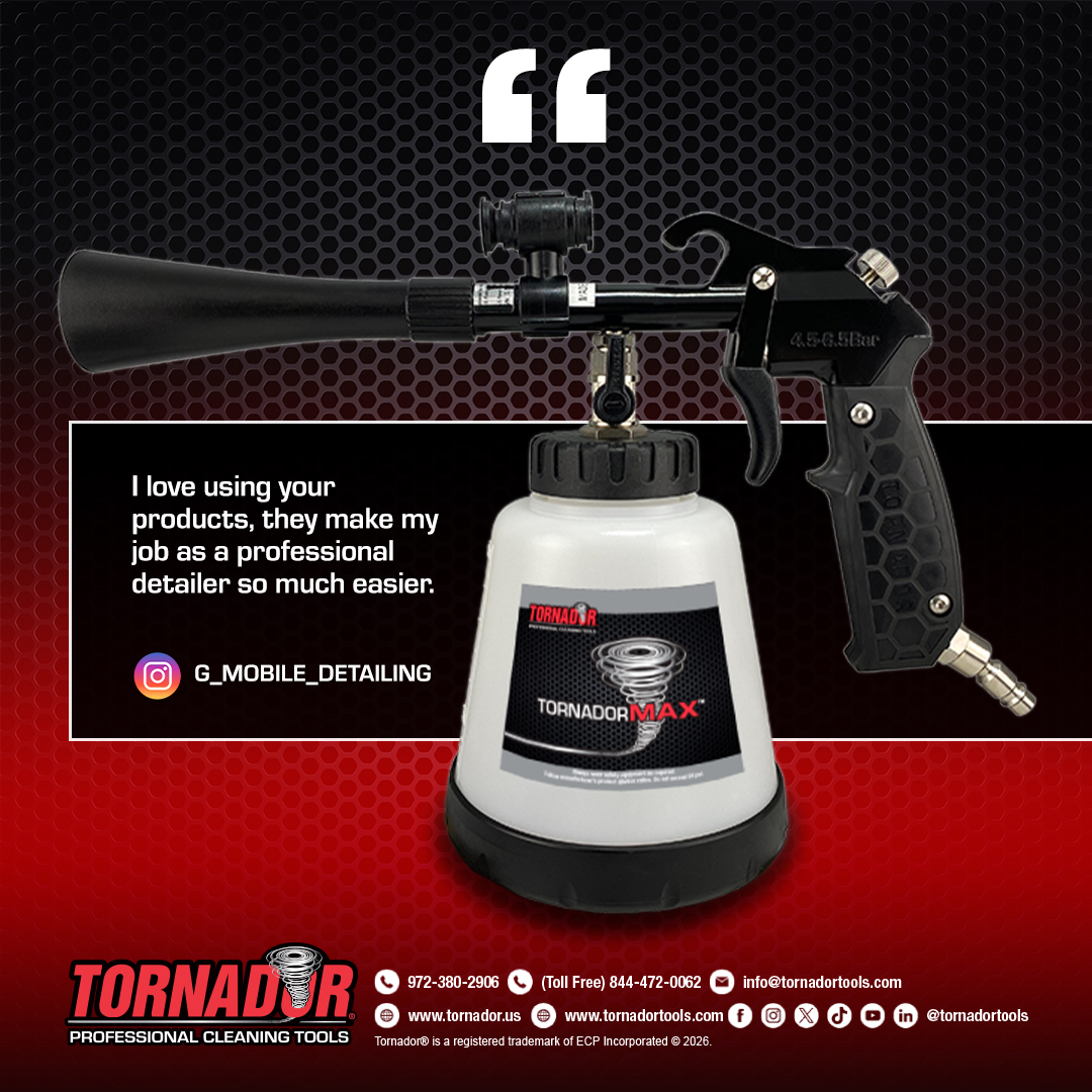 tornadortools's tweet photo. THANK YOU @g_mobile_detailing for the excellent endorsement! 🔥#tornador #tornadortools #detailing #detailer #detail #autodetailing #cardetailing #detailingdoneright #detailinglife #detailersofinstagram #carcare #carcareproducts #detailingworld #detailingaddicts https://t.co/0C87ynhPX8