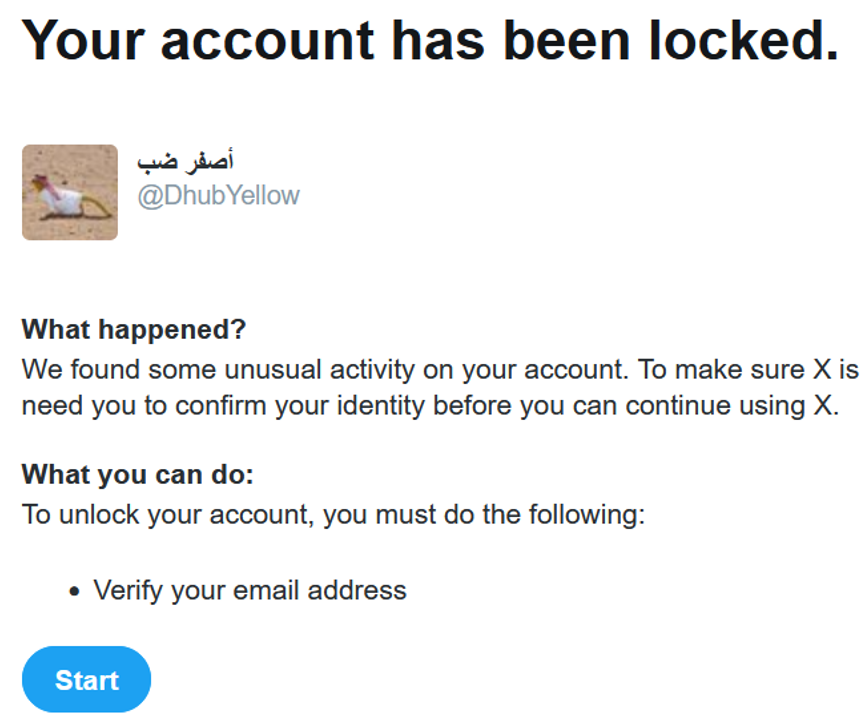 YellowDhub's tweet photo. للأسف أن أصفر ضب لا زال تحت المراقبة.
 
بأضطر لترك الحساب لفترة من الزمن حتى يزول الخطر ولأبرمج طريقة إنسانية أكثر لتصفح تويتر.

كانت صفحة الإشعارات تتحدث كل دقيقة بشكل مستمر للبحث عن ردود وهالشيء متأكد إن المشكلة منه فبأحاول ألقى طريقة أفضل.

إلى اللقاء ، عسى ألا يطول اللقاء 👋 https://t.co/W5rCx7L0ey