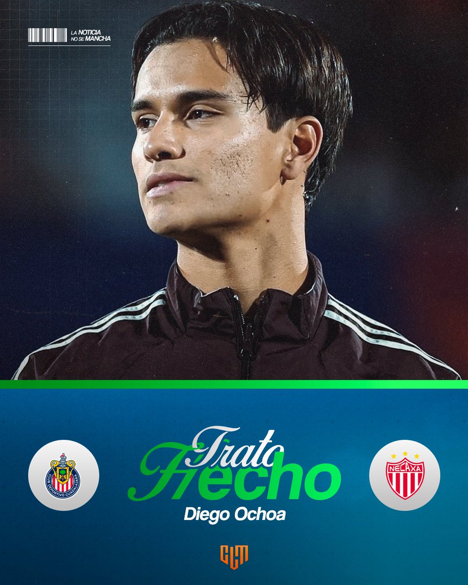 CLMerlo's tweet photo. 🚨Diego Ochoa deja Chivas y es nuevo refuerzo de Necaxa. Los detalles, aquí. ⬇️
https://t.co/BwGcptvmuV https://t.co/3vxZUi2DNB