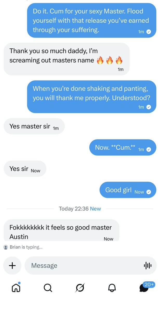 ALPHAAUSTI8bj's tweet photo. Couldn’t hold it, could you? My command hits and you’re spurting helplessly. Keep dripping while I remind you who owns that worthless cock.
#MasterCommand #mastercash #dombody https://t.co/wk9ZbjAMxN