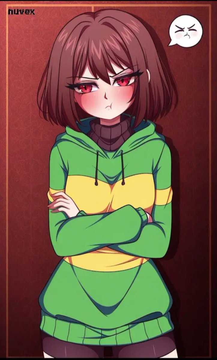 Monikathehacker's tweet photo. Chara:what do you want idiot what are you staring at me like that https://t.co/lT719pEAgJ