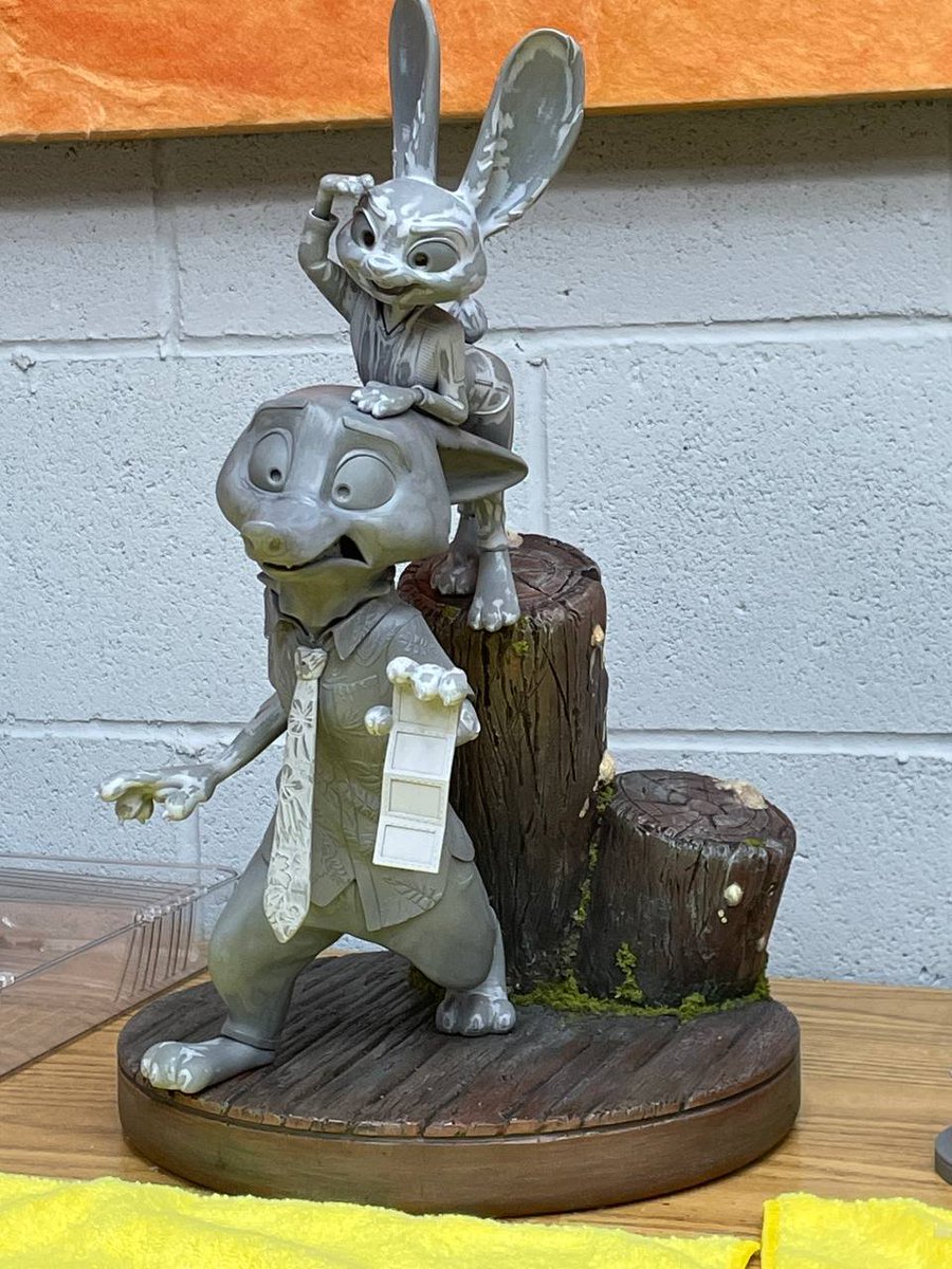 thewoluff's tweet photo. Fox McCloud and Peppy Hare all sanded and polished.  Final test fit before painting 🦊🚀 https://t.co/SxCHgUW59q