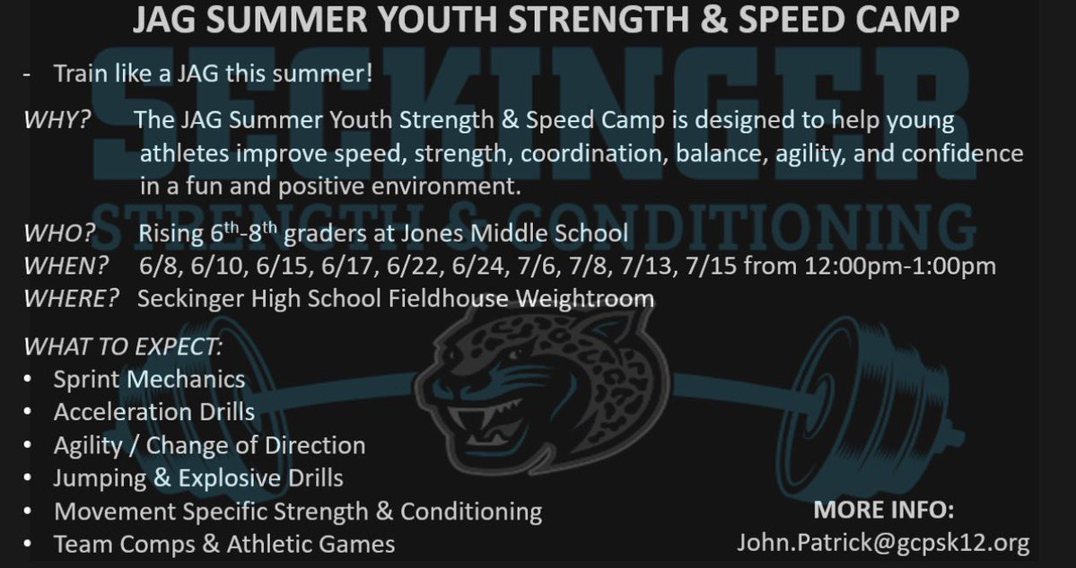 SKG_Strength's tweet photo. Middle School Strength/Speed Camp - @jones_jaguars #develop #4theSKG https://t.co/nGOUyoc0Ph