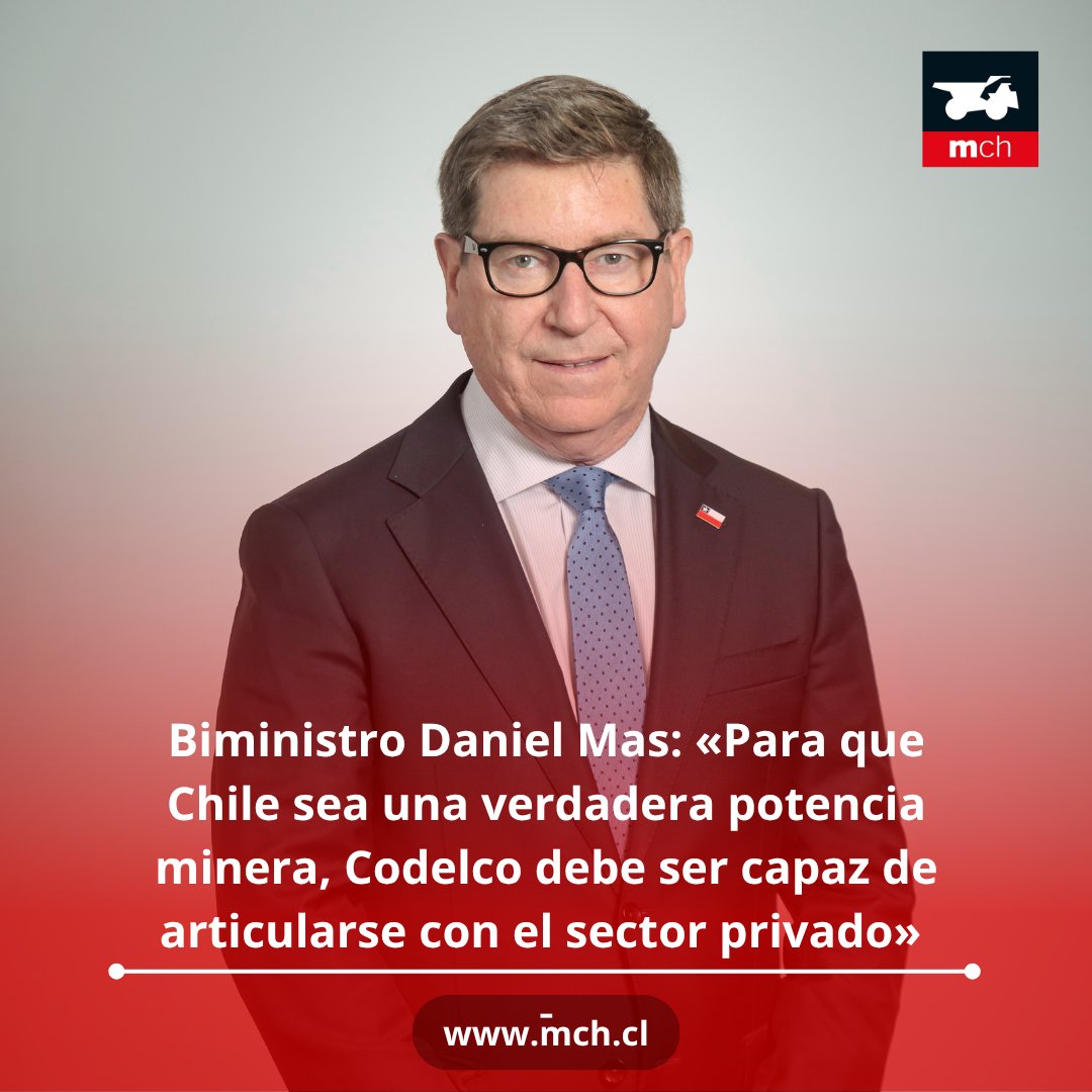 mineriachilena's tweet photo. En conversación con MINERÍA CHILENA, el secretario de Estado aborda los principales desafíos que enfrenta la industria
Lea la entrevista completa 👉 https://t.co/rVp07yMCJn
@MinMineria_cl #Cobre #Codelco #Producción #DanielMas #Biministro #Minería #MineríaChilena https://t.co/7NDStqlGDu