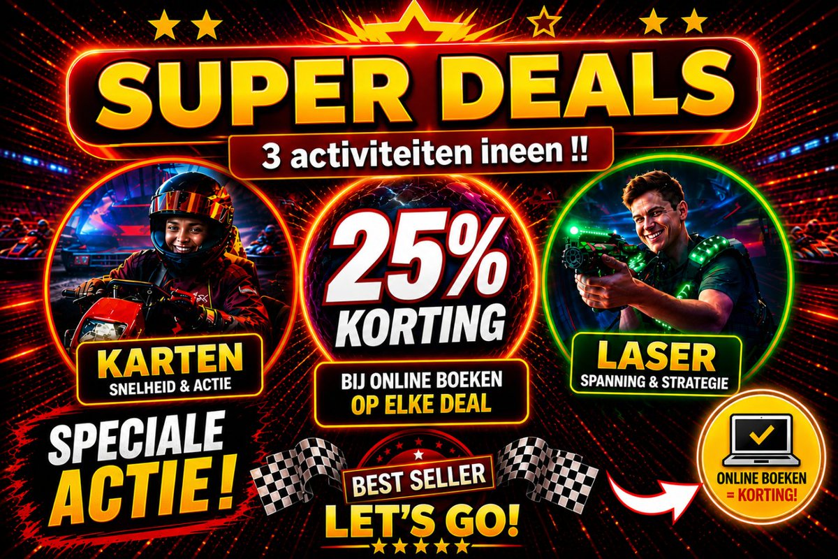 Kartenwwijk's tweet photo. 🔥 DEAL ALERT! 🔥 https://t.co/eGbowZRVa5
Pak 10% korting op jouw activiteit 😎

👉 Alleen online – klik op de link en profiteer!

#kartbaanwinterswijk #actie #korting https://t.co/JxMT8Ffm11