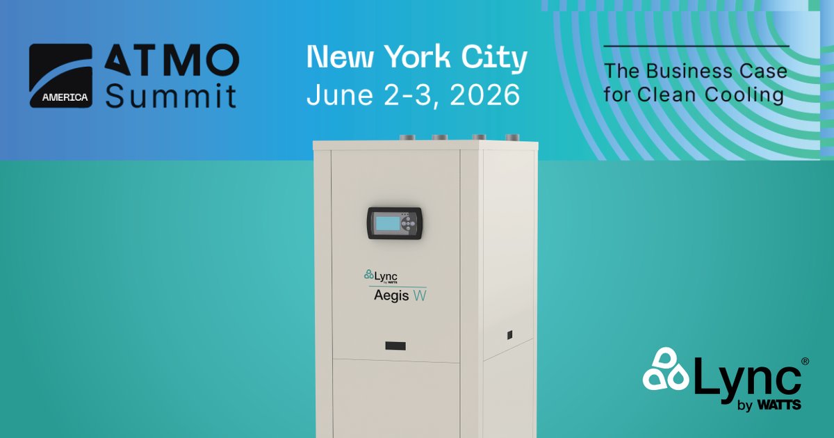 Lyncbywatts's tweet photo. Visit us next week at the ATMO America conference in Tarrytown, NY. Stop to see Aegis® CO₂ heat pump water heater. Hear about its superior energy efficiency, environmental friendliness, and year-round operation capability. 

Learn more: https://t.co/rcRCZcvyaO #ATMOAmerica https://t.co/rwa87CggJY