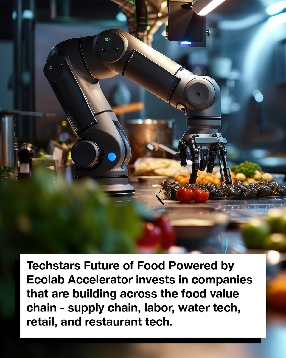 Techstars's tweet photo. Meet the Techstars Future of Food Accelerator powered by Ecolab. 🌱

This program backs founders innovating how we feed a growing population safely and sustainably.

https://t.co/gloDogsCzz https://t.co/2hd6GEvTab