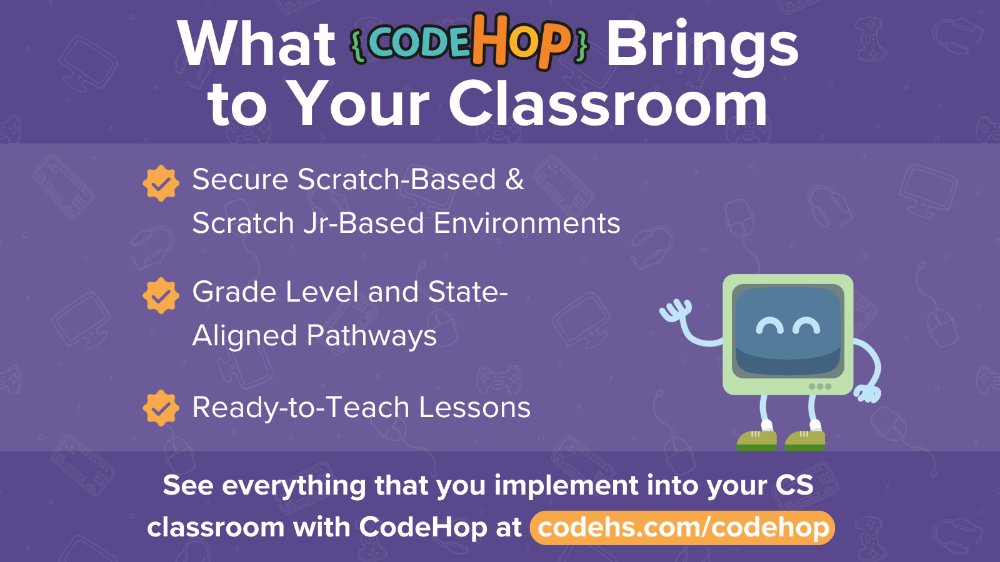 codehop_'s tweet photo. Helping schools introduce computer science early just got a whole lot easier. 🐿️ See how CodeHop supports engaging CS learning for elementary classrooms: https://t.co/NitBh2cf6p

#CodeHop #ComputerScience #Coding #Elementary https://t.co/h6dnmvG1jY