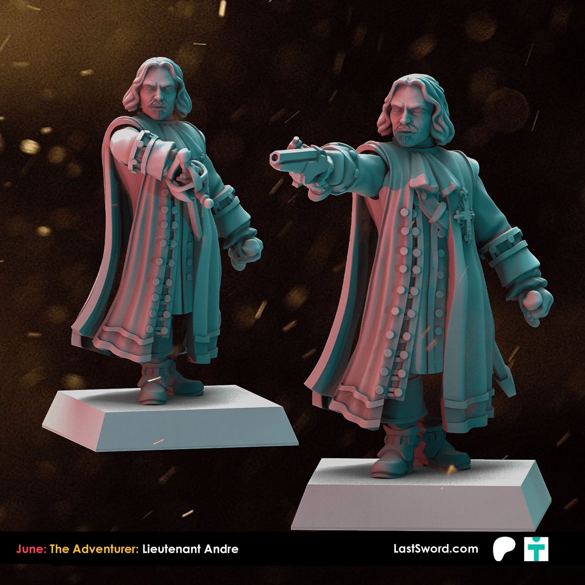 LastSwordMinis's tweet photo. June Patreon: The Adventurer: Lieutenant Andre
Who is the man hiding behind that tough mask?
Get yours soon at: https://t.co/KYXxHm6urC
-
#musketeer #17century #history #wargame #historicalminiatures #EnGarde #AndOneForAll! #BlackPowder #FlashingSteel https://t.co/i5V97T8iLU