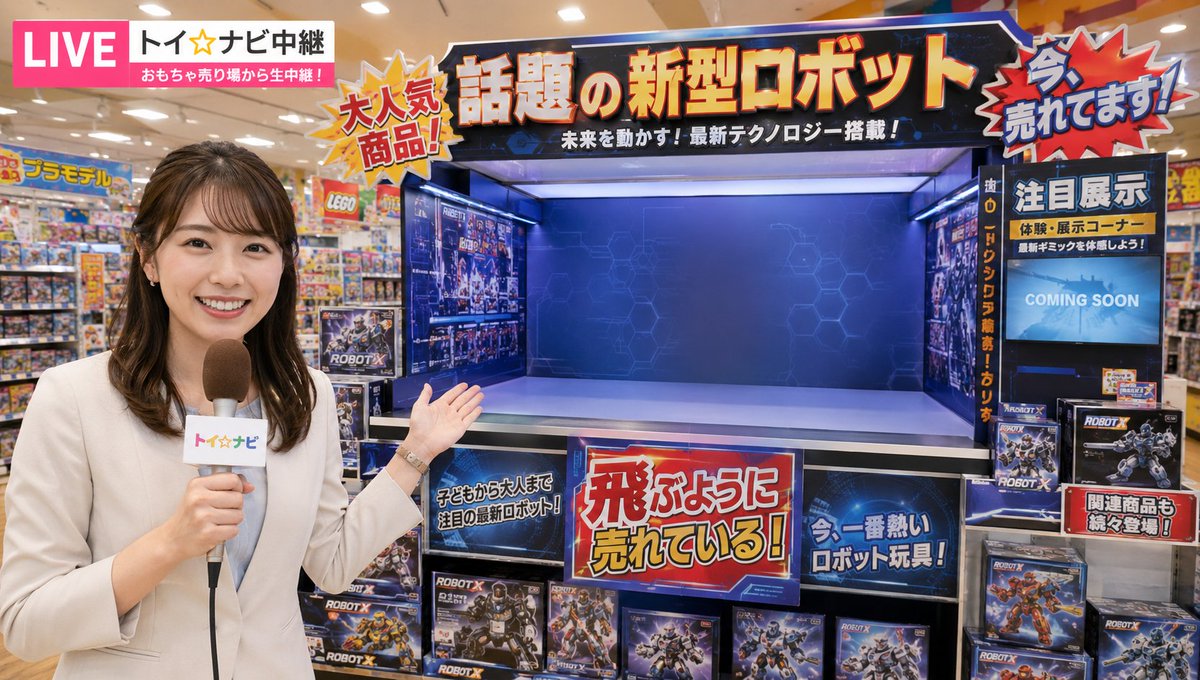 News Reporter Toy Store Scene