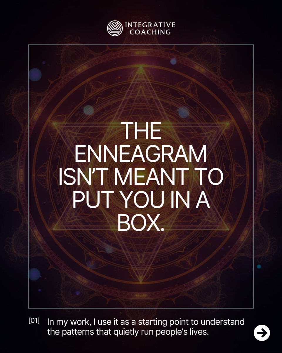 warrenmunitz's tweet photo. A lot of self-development work focuses on understanding *what* you do.

But in my experience, the real shift happens when you start to understand *why* you do it.

Tools like the Enneagram can be helpful here, not because they define you, but because they give you a starting point to notice patterns that are often running in the background of your life.

Patterns around how you handle stress.
How you relate to control.
How you seek safety, approval, or stability.
How you move through relationships, decisions, and change.

What I often see is that people already have awareness of certain behaviours, but they’re still stuck in the same cycles because the deeper layer hasn’t really been explored yet.

This is where integrative coaching becomes useful.

It’s not just looking at personality or behaviour in isolation, but understanding the emotional patterns, relational dynamics, and nervous system responses that sit underneath them.

When you start to see that layer more clearly, things begin to make more sense.

Not in a way that boxes you in, but in a way that helps you understand yourself with more honesty and less judgment.

And from there, change stops being about trying harder, and starts becoming about working with what’s actually driving your experience.

If you’re curious about this or exploring deeper work around your patterns, feel free to comment or DM me if you’d like to look at working together.