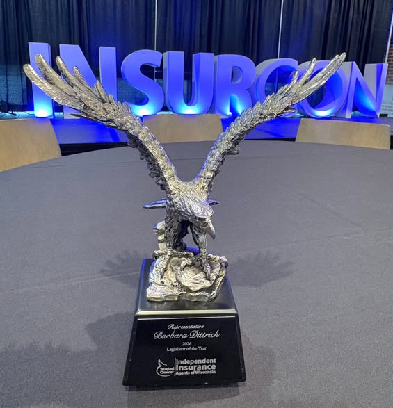 RepDittrich's tweet photo. Last week, I was honored to be recognized by the @IIAofWI as their Legislator of the Year. Over 1,500 insurance agencies and over 300 insurance companies are domiciled in our state. It has been my honor to work with all parties in keeping Wisconsin's insurance markets stable and our national reputation solid for both the insured and the insurers.