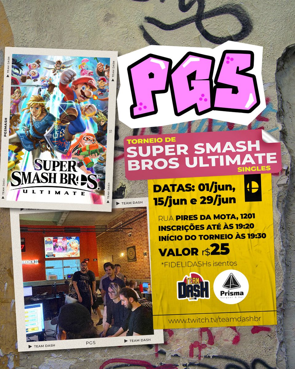 TeamDASHBR's tweet photo. Iniciando o mês de junho com PGS de Smash Ultimate!

Mês especial com 5 segundas-feiras, 3 de Smash + 2 de Rivals II!

Inscrições já abertas em: https://t.co/7zYzjXWUfZ https://t.co/RAa1MTXSdq