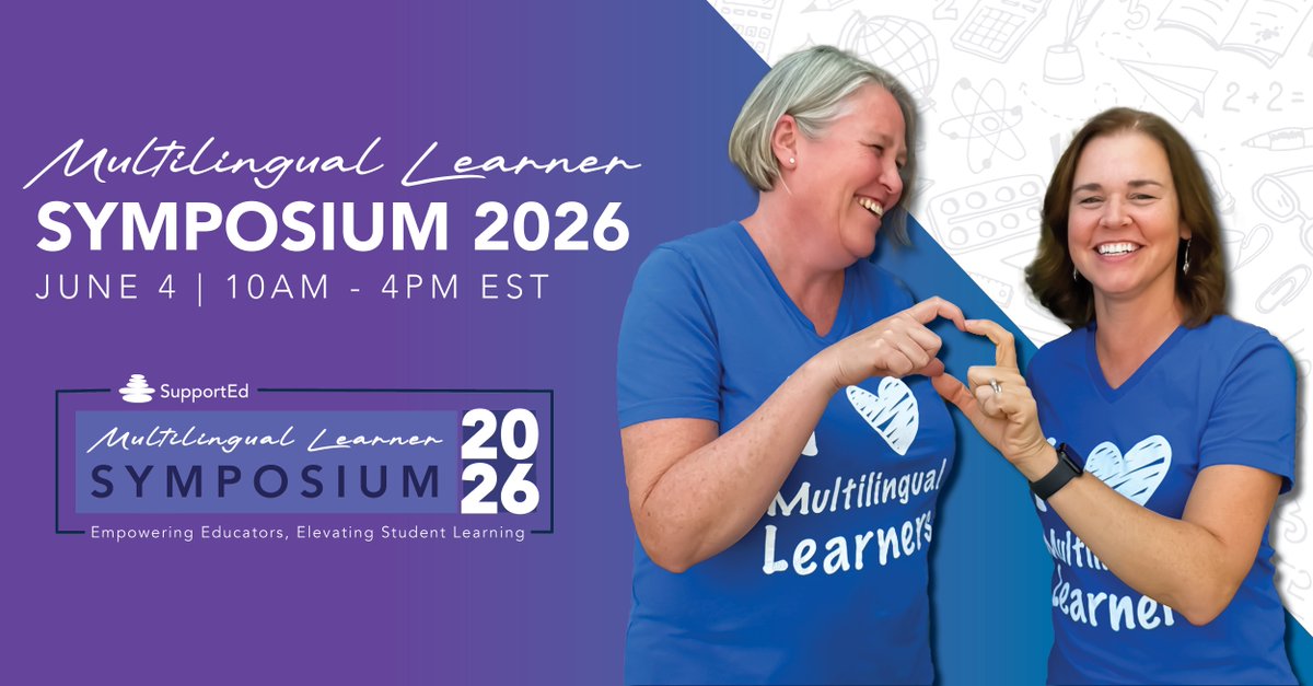SupportEduc's tweet photo. The 2026 Multilingual Learner Symposium is just ONE WEEK AWAY! 🎉 

Registration is still open so you can join educators from across the country for a fully online day of high impact learning.

$169 for individuals. $155 for groups of 5+. 
Register today: https://t.co/RWgSekNrIA https://t.co/K027O1BGdH