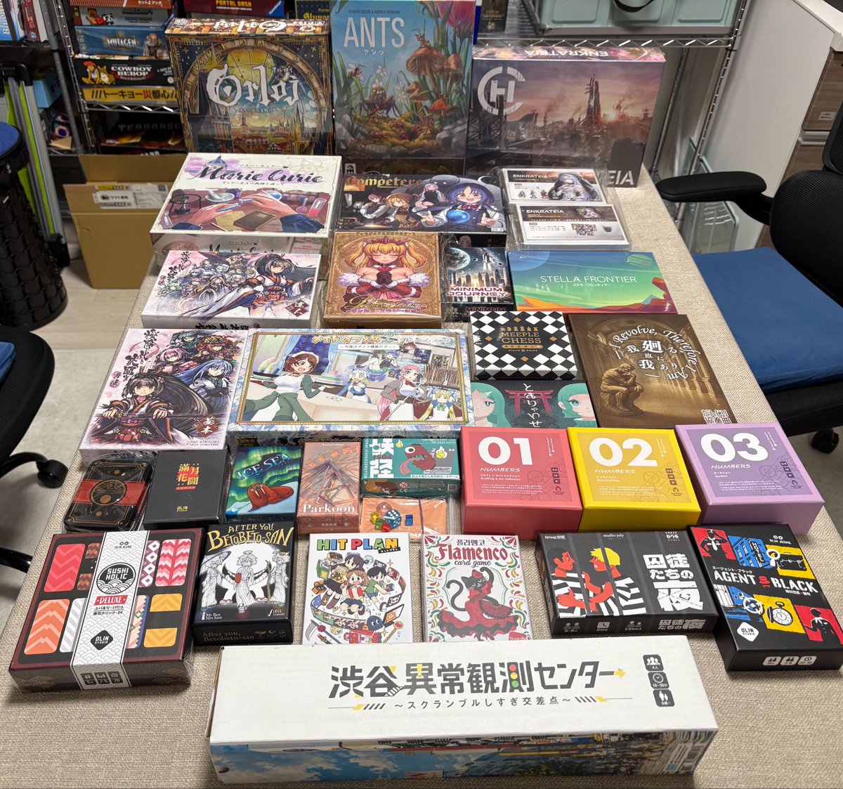 miyanokaya2024's tweet photo. ゲームマーケットで買ったゲームです。
ここにないコンダクターズはボードゲームカフェ賽翁さんに置いてあります。 https://t.co/af53QFO0ZI