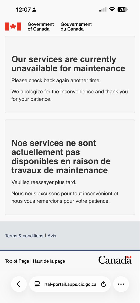amar31282's tweet photo. @CitImmCanada website down? https://t.co/wM2Iqc15mG
