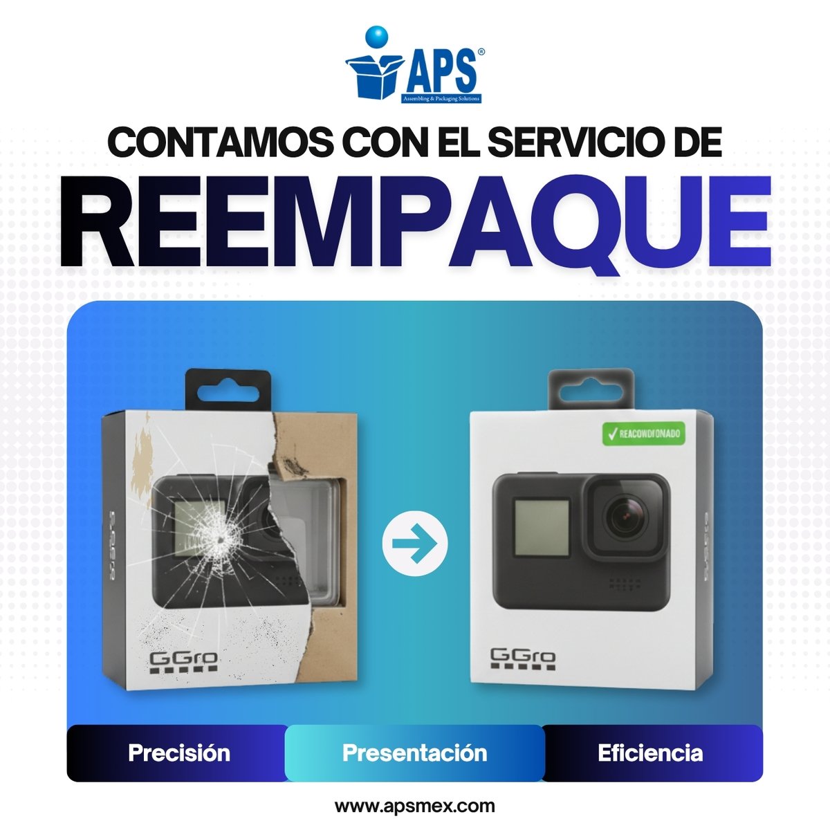 apsmx's tweet photo. ¿Empaque viejo? ¡Reempaque y listo! 📦✅ Damos un refresh a tu producto para que vuelva a brillar ✨ ¡CONTÁCTANOS! https://t.co/mvaeVVWba1

#APS #Toluca #reempaque #Servicio #Maquila #empaque #Embalaje https://t.co/sNQLTNaAau