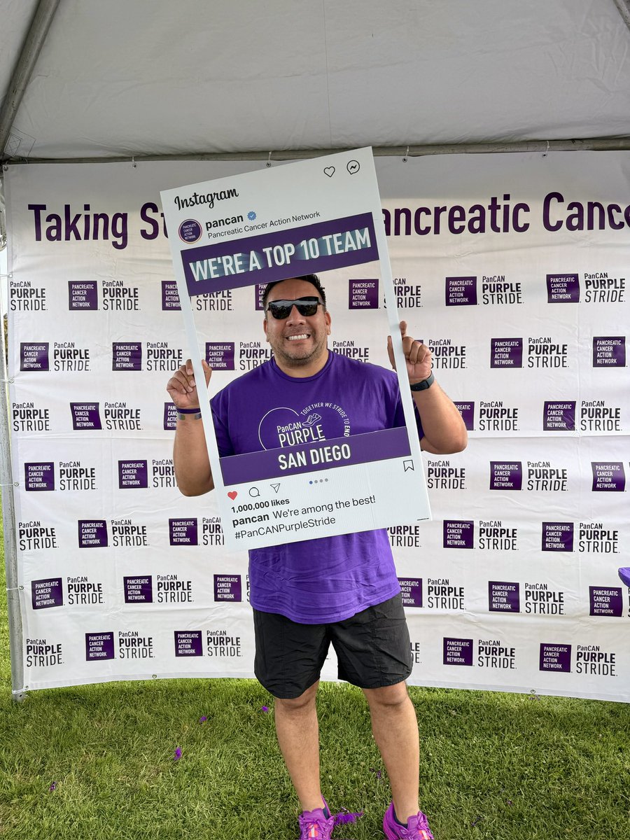 jbjaso3's tweet photo. Thank you to everyone who helped make #TeamTyler a Top 10 team at this year’s -#PanCANPurpleStride San Diego! 💜 Every step, donation & show of support means so much as we are #ContinuingTylersFight against pancreatic cancer. Together, we keep fighting and honoring Tyler’s legacy https://t.co/4fSx6rKOXJ