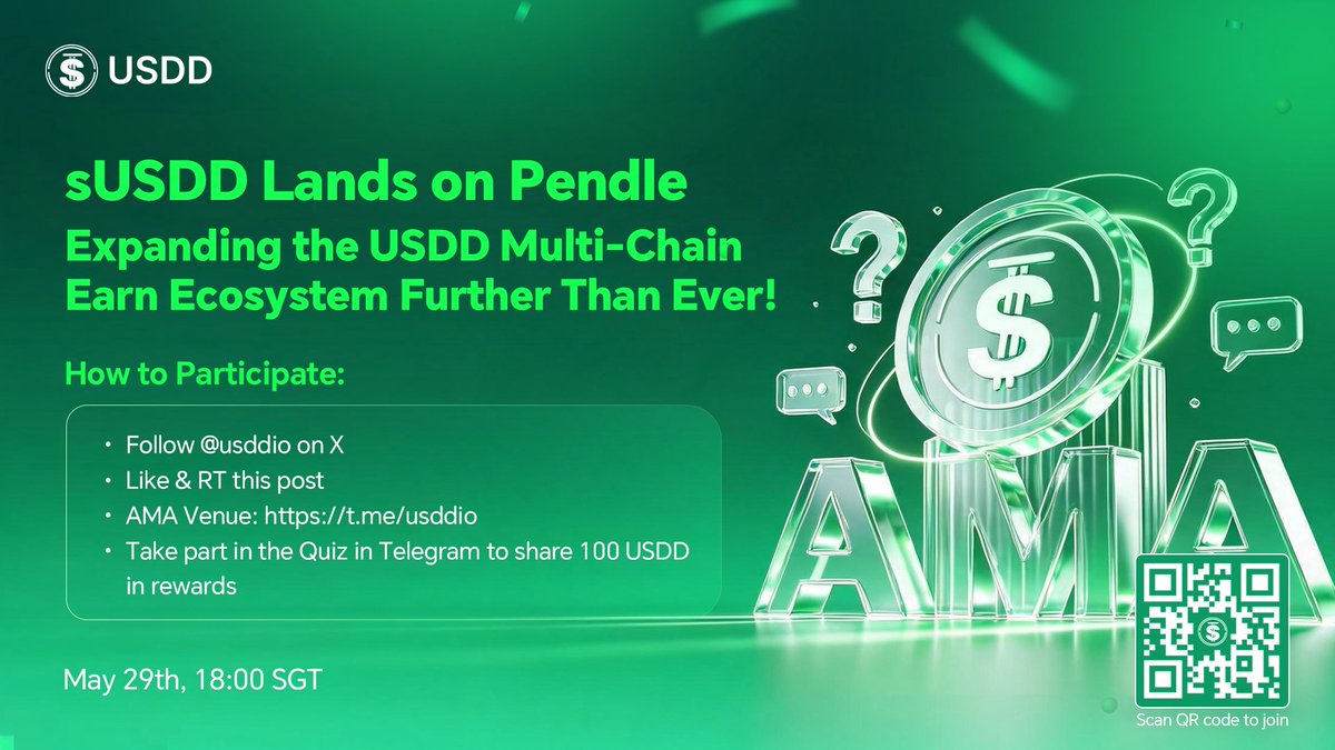 Basil_dom's tweet photo. sUSDD showing up on Pendle caught my attention because stablecoins are quietly becoming more than just “somewhere to park money”

Now every project wants its stablecoin moving everywhere at the same time
earning, lending, farming, routing through different systems

Feels like the whole game now is who can make their stablecoin useful in the most places without making users think too hard

There’s also an AMA later for people who actually want to understand what’s going on underneath all of this instead of just seeing the headline and moving on

And honestly, that’s usually where the useful information comes from anyway

@justinsuntron @usddio #TRONEcoStar