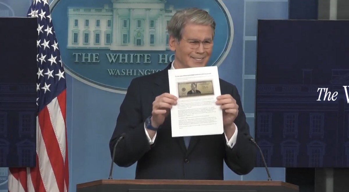 TheMike275's tweet photo. 🚨BREAKING: 🇺🇸 Scott Bessent confirms that the $250 bill may feature Trump’s face. https://t.co/P5z8CMZEhr https://t.co/RpOo8mrF5L