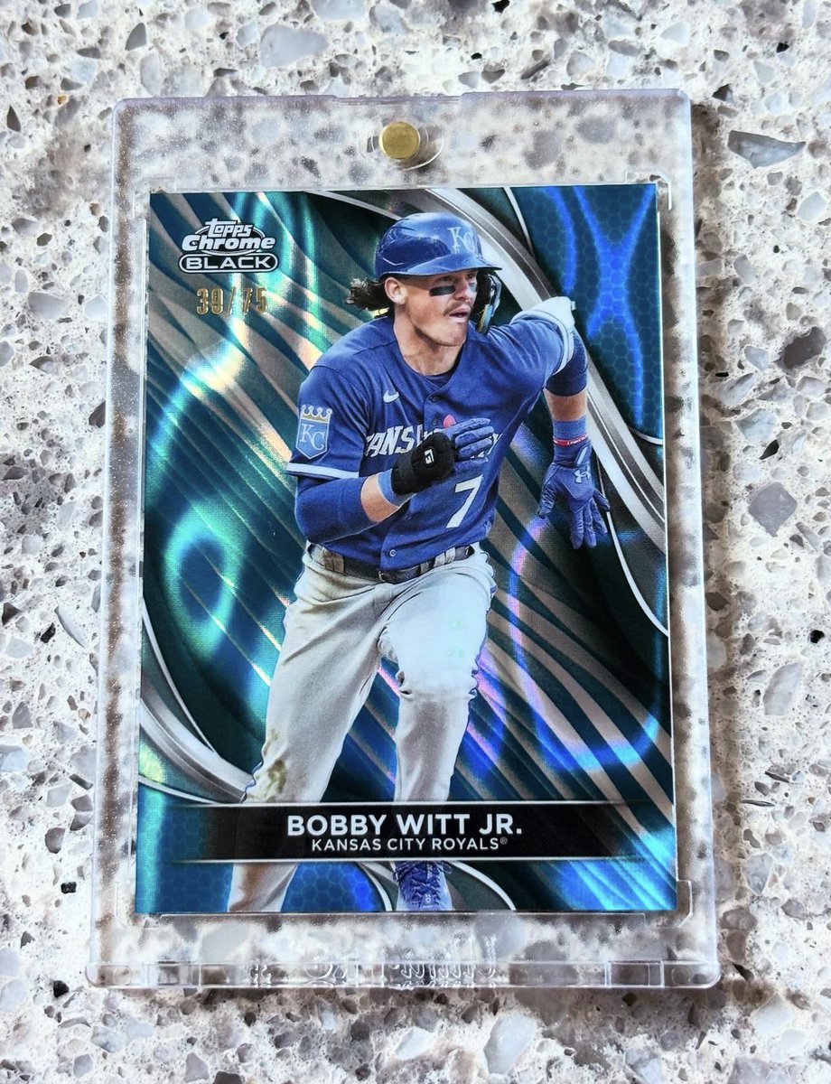 Mike__McKenna's tweet photo. Bobby Witt Jr - 2024 Topps Chrome Black Blue Lava Refractor /75 

Asking $50 shipped BMWT https://t.co/jV7Mbh74zX