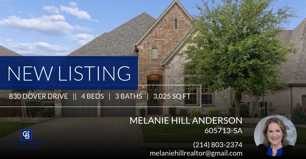MelanieHRealtor's tweet photo. 📍 New Listing 📍 Take a look at this fantastic new property that just hit the market located at 830 Dover Drive in Prosper. Reach out here or at (214) 803-2374 for more information!

Listed by Shannon Patterson

Melanie Hill Ander... https://t.co/eSrpQQktwI https://t.co/JylZgfBe2x