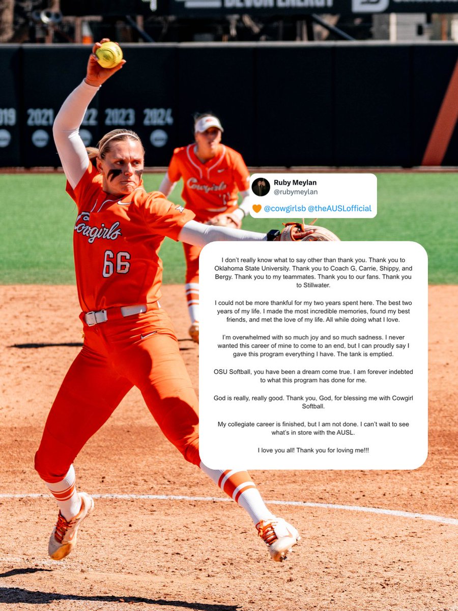theAUSLofficial's tweet photo. after an incredible collegiate career, @rubymeylan has officially entered the AUSL Reserve Pool 🤩

@cowgirlsb https://t.co/sCnkST5E1y