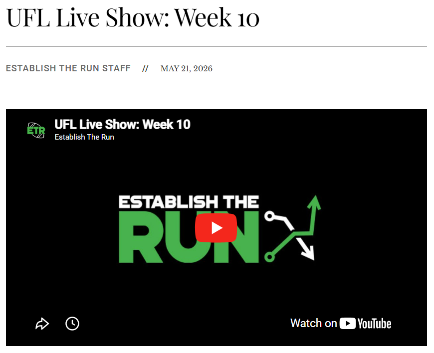 cmain7's tweet photo. Final week of the UFL regular season kicks off tomorrow. Will be breaking down motivation, injuries, usage and all other relevant DFS angles with @AlexLevyFF today at 4PM ET: https://t.co/PsNu1LvwTb https://t.co/I4rX6Nitqt